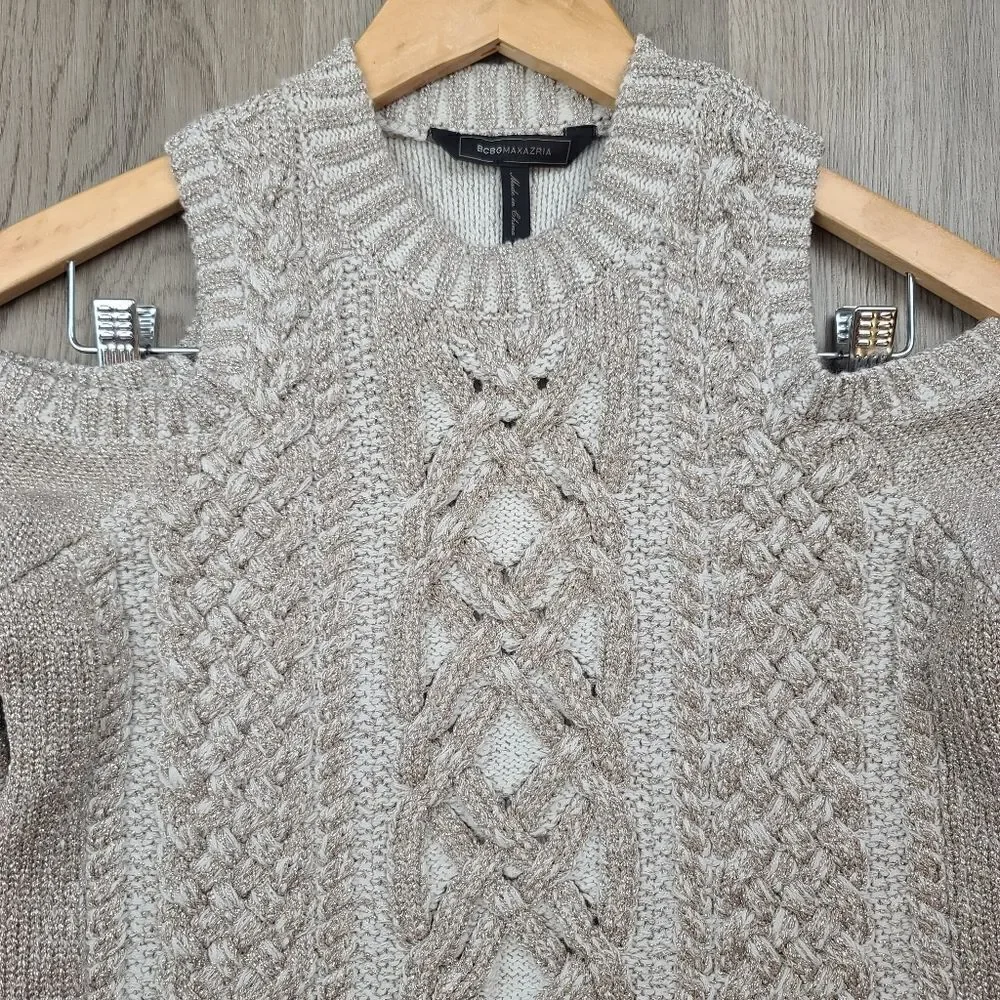 BCBGMaxAzria Cold Shoulder Sweater size XS - Picture 2 of 6